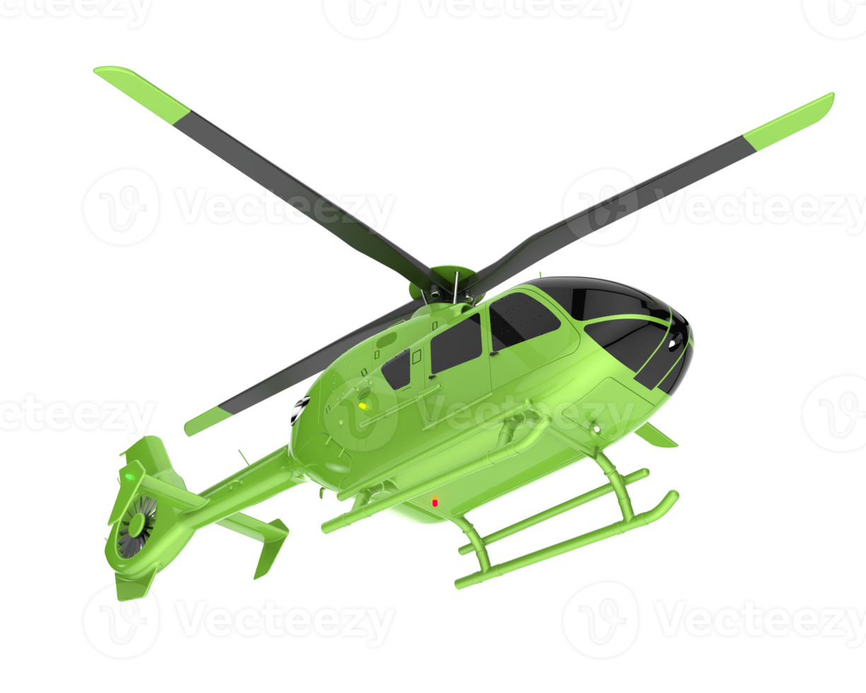 Helicopter isolated on transparent background. 3d rendering - illustration png