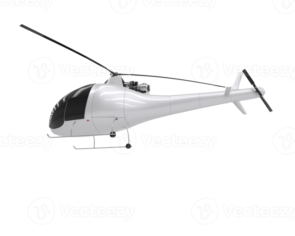 Helicopter isolated on transparent background. 3d rendering - illustration png