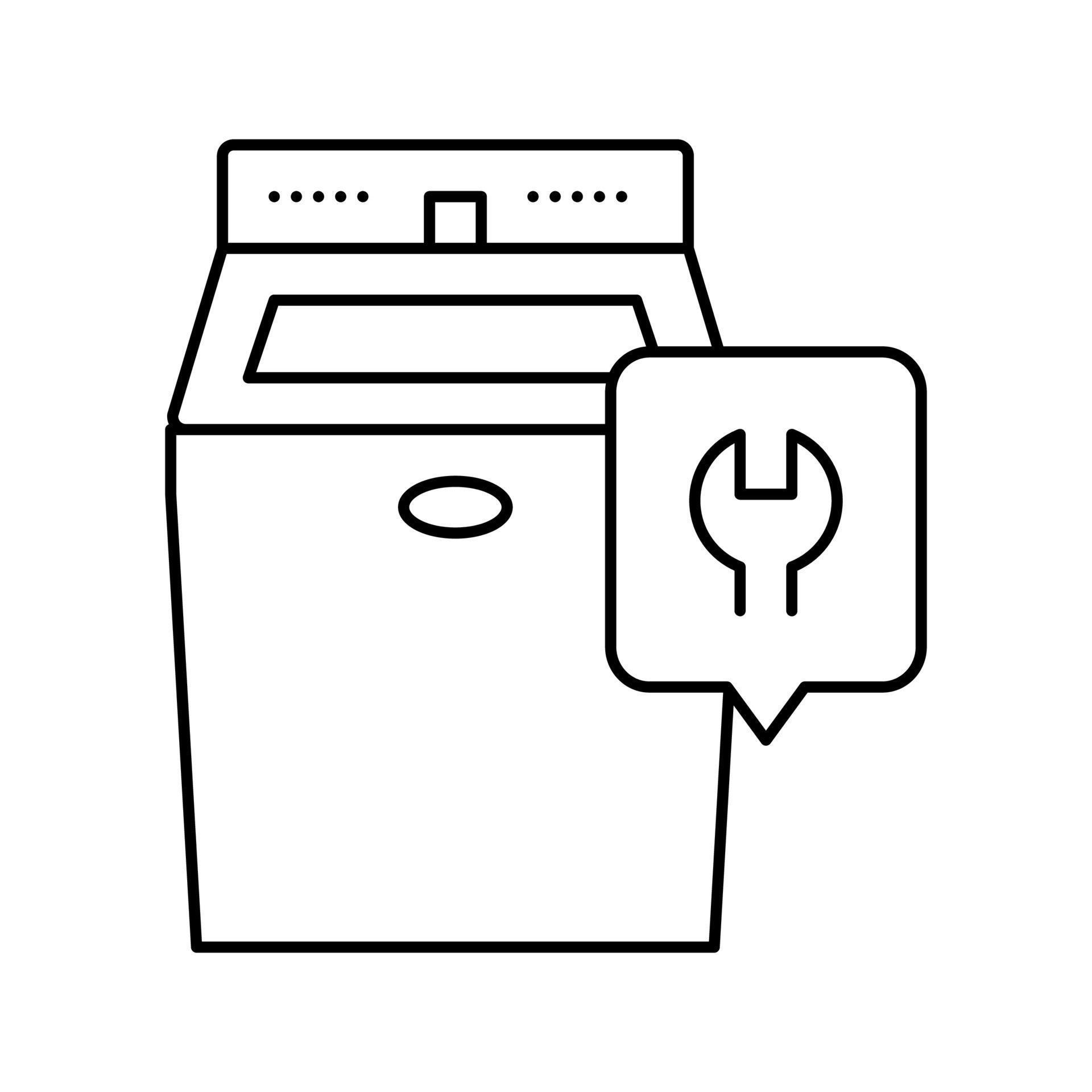 ice maker repair line icon vector illustration 19540000 Vector Art at
