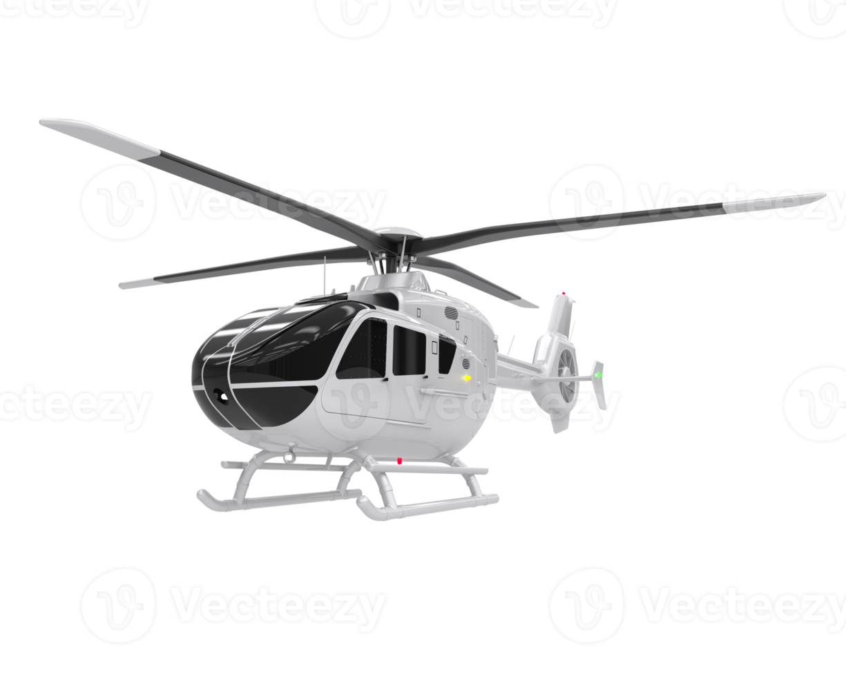 Helicopter isolated on transparent background. 3d rendering - illustration png