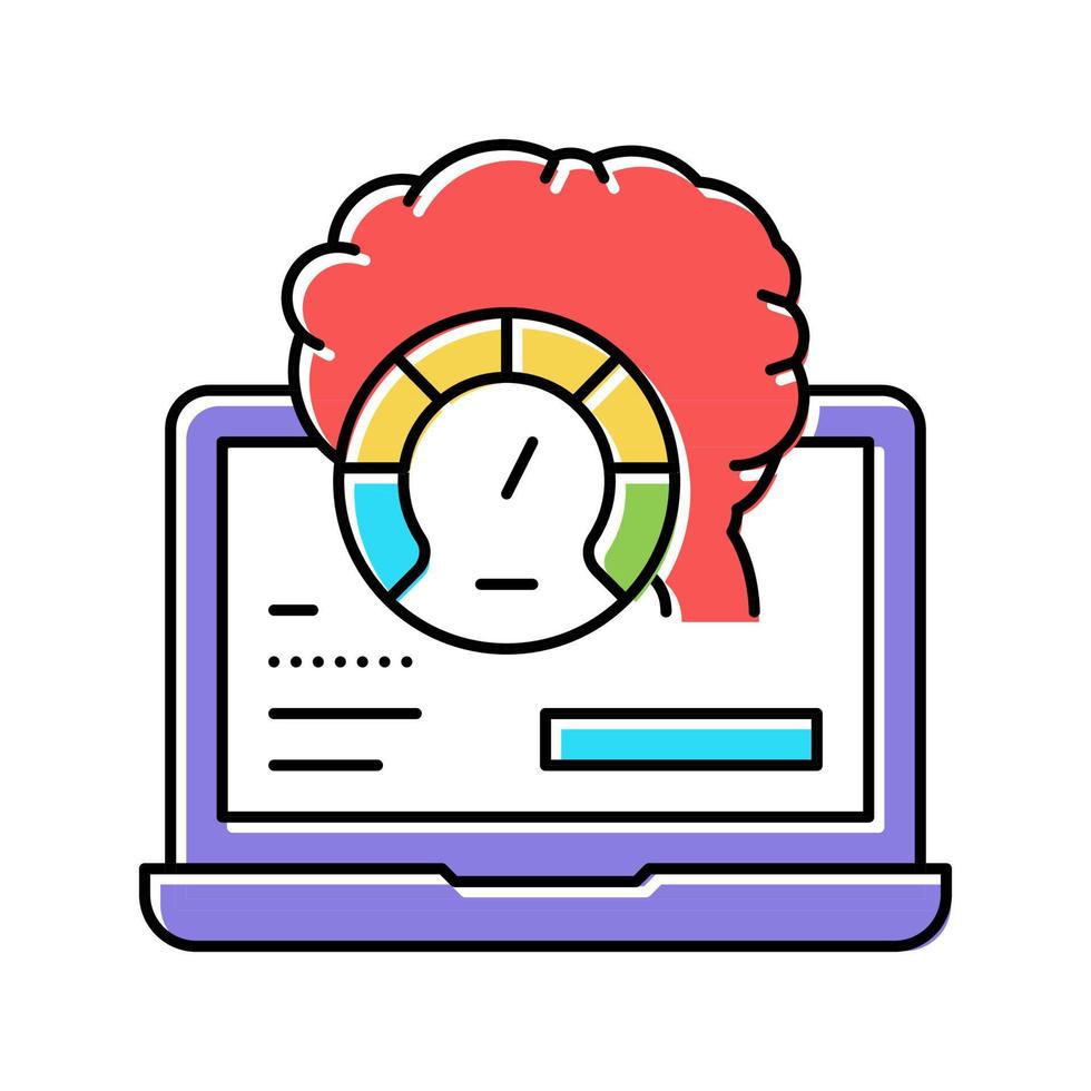 laptop optimize color icon vector illustration