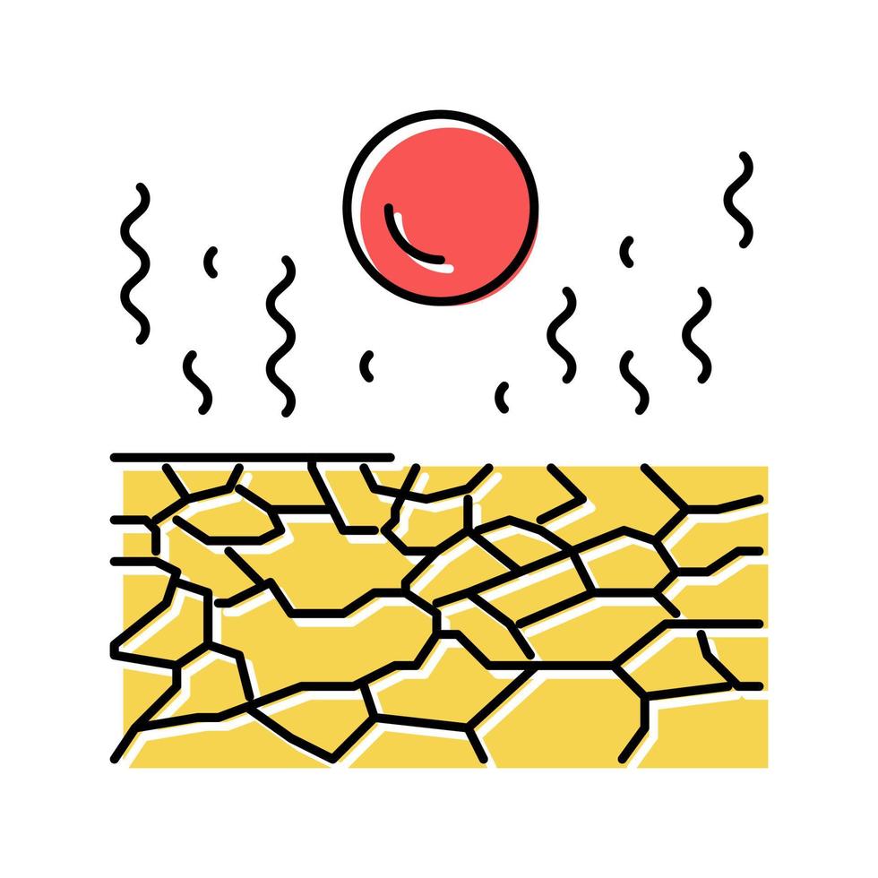 dry desert color icon vector illustration