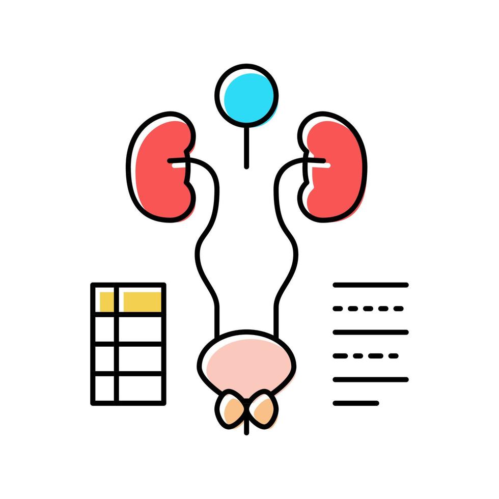 examining genitourinary system color icon vector illustration