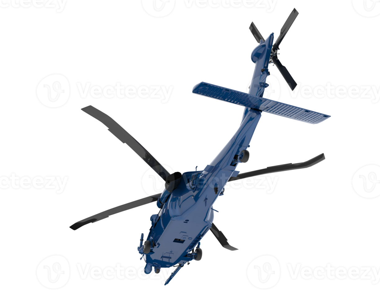 Helicopter isolated on transparent background. 3d rendering - illustration png