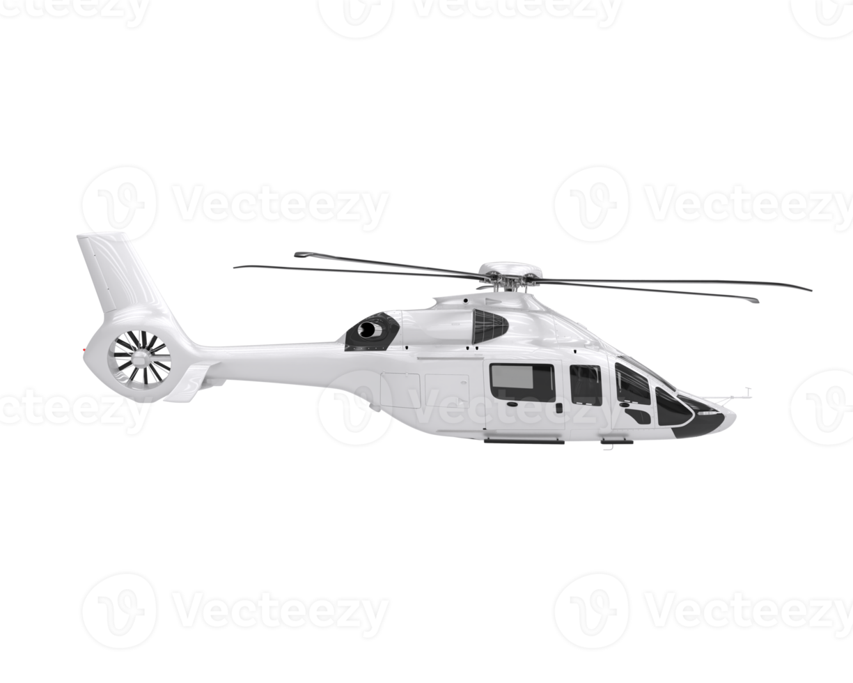 Helicopter isolated on transparent background. 3d rendering - illustration png