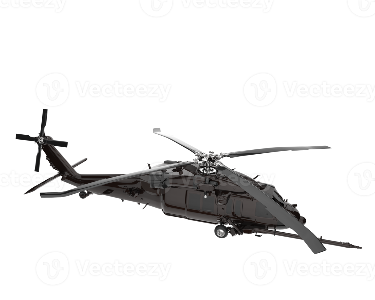 Helicopter isolated on transparent background. 3d rendering - illustration png