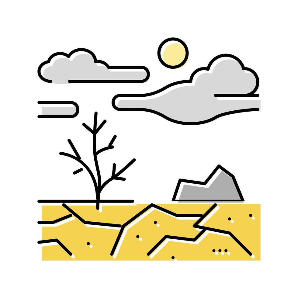 barren land color icon vector illustration