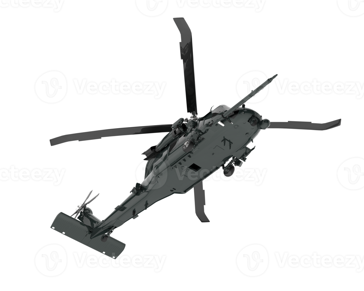 Helicopter isolated on transparent background. 3d rendering - illustration png