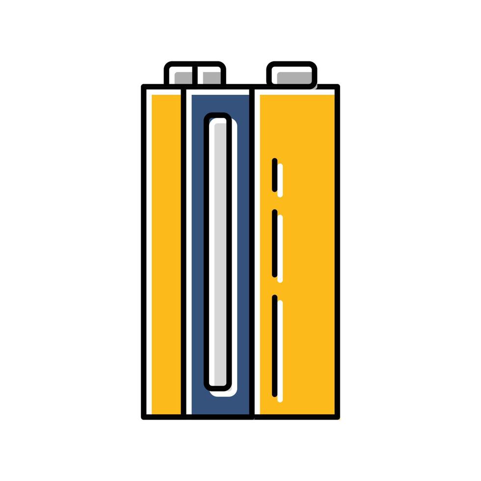 Ilustración de vector de icono de color de energía de energía de batería pp3