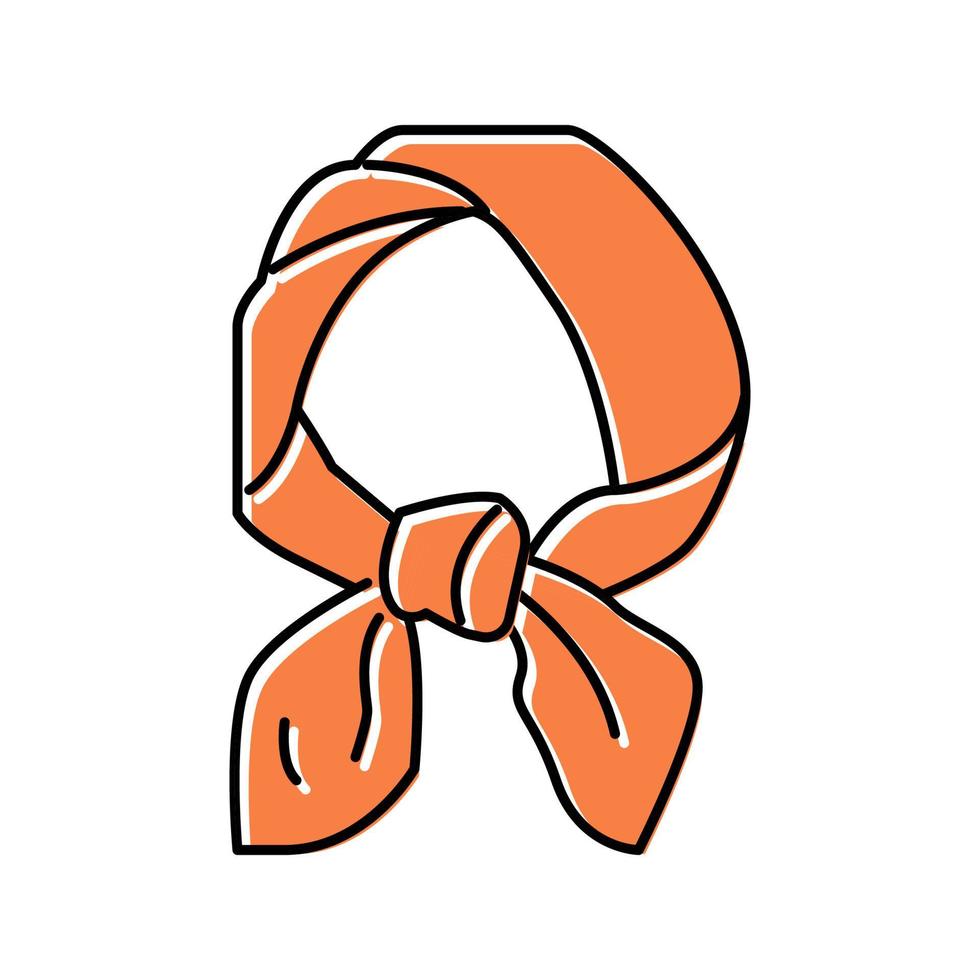 neck scarf silk color icon vector illustration