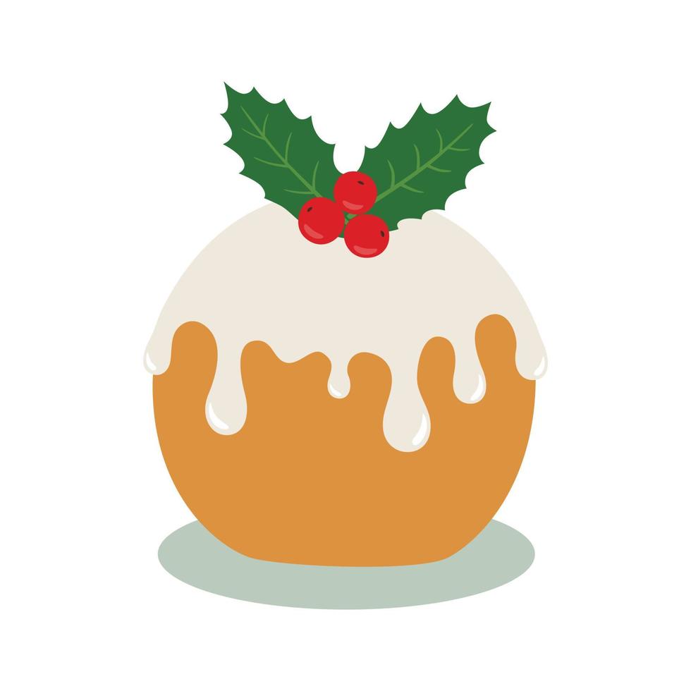 Christmas cake illustration vector