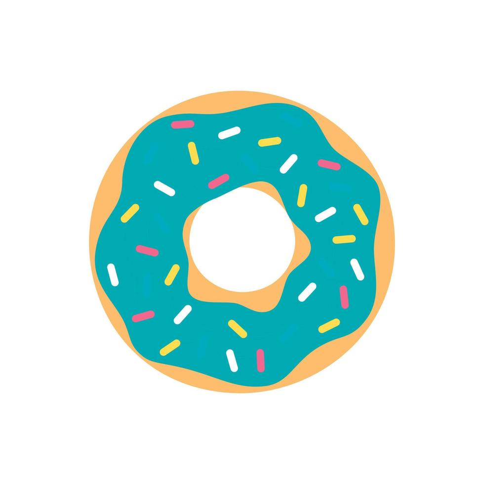 Illustration cartoon colorful donut vector