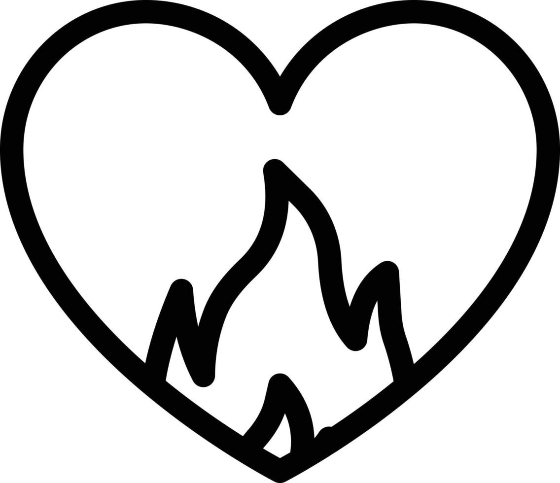Ilustración de vector de corazón de fuego en un fondo. Símbolos de calidad premium. Iconos vectoriales para concepto y diseño gráfico.