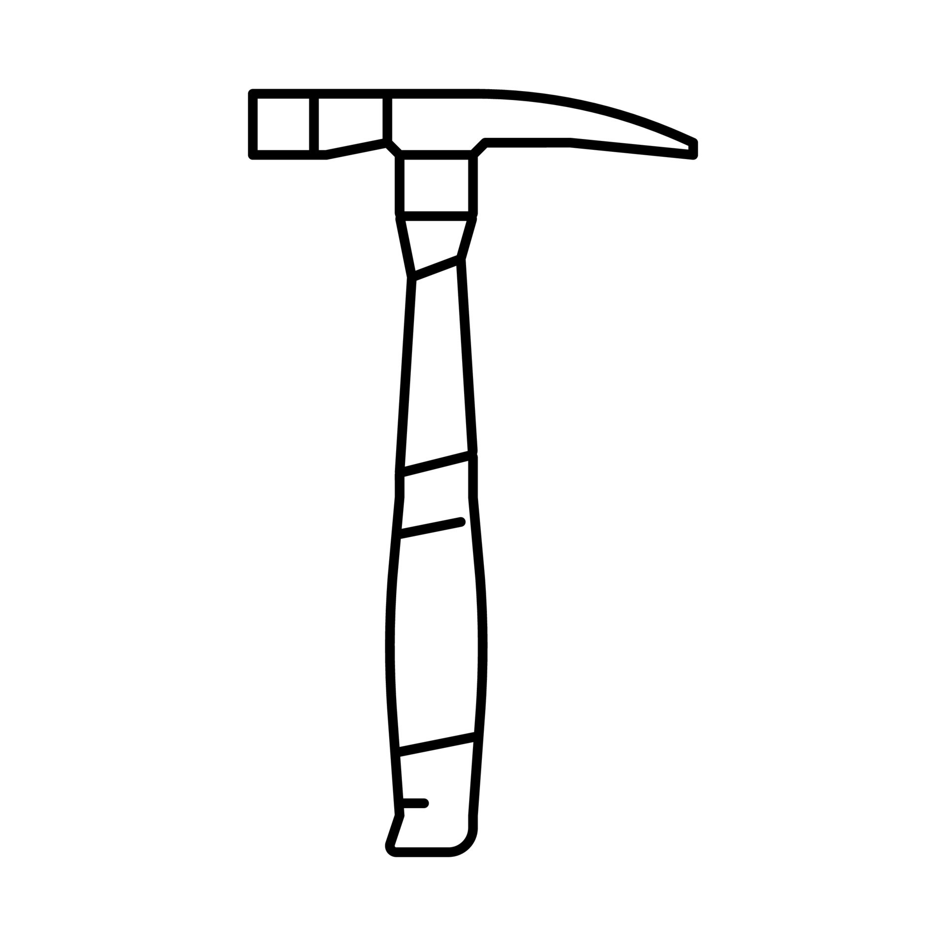 brick hammer tool line icon vector illustration 19541092 Vector Art at