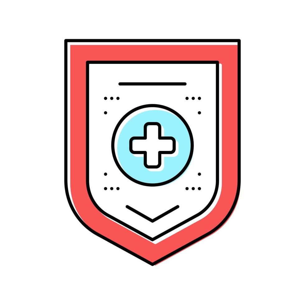 ilustración de vector de icono de color de protección de salud médica