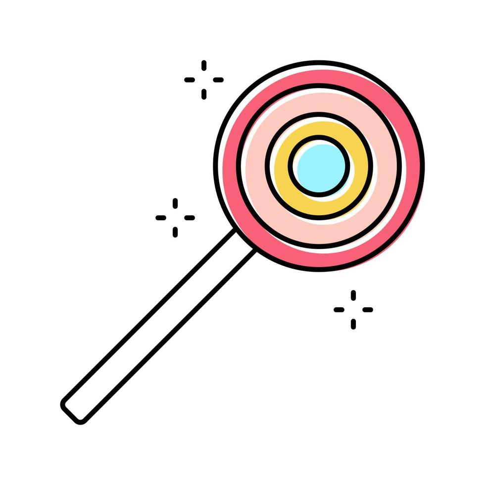 candy on stick color icon vector illustration