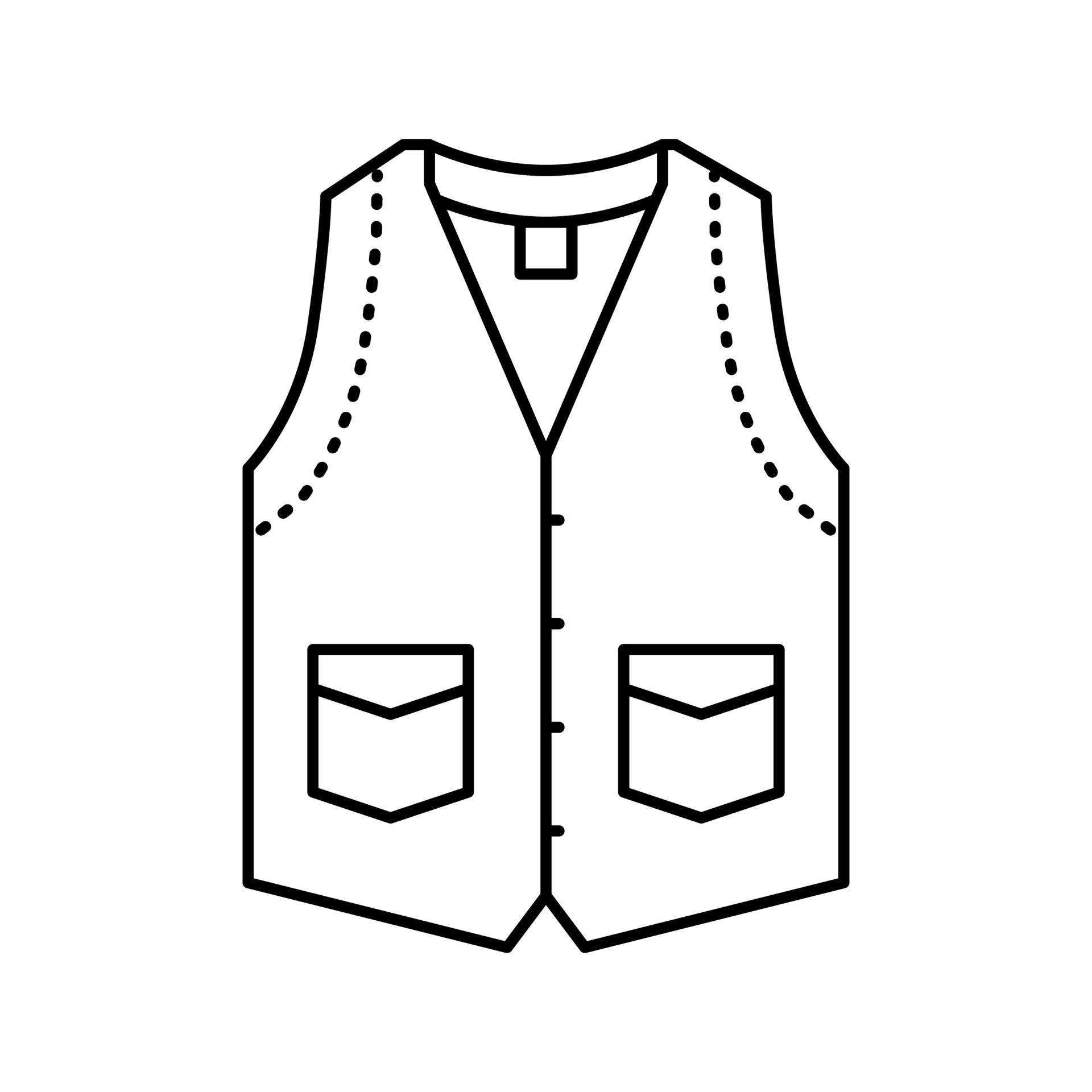 vest denim line icon vector illustration 19541114 Vector Art at Vecteezy
