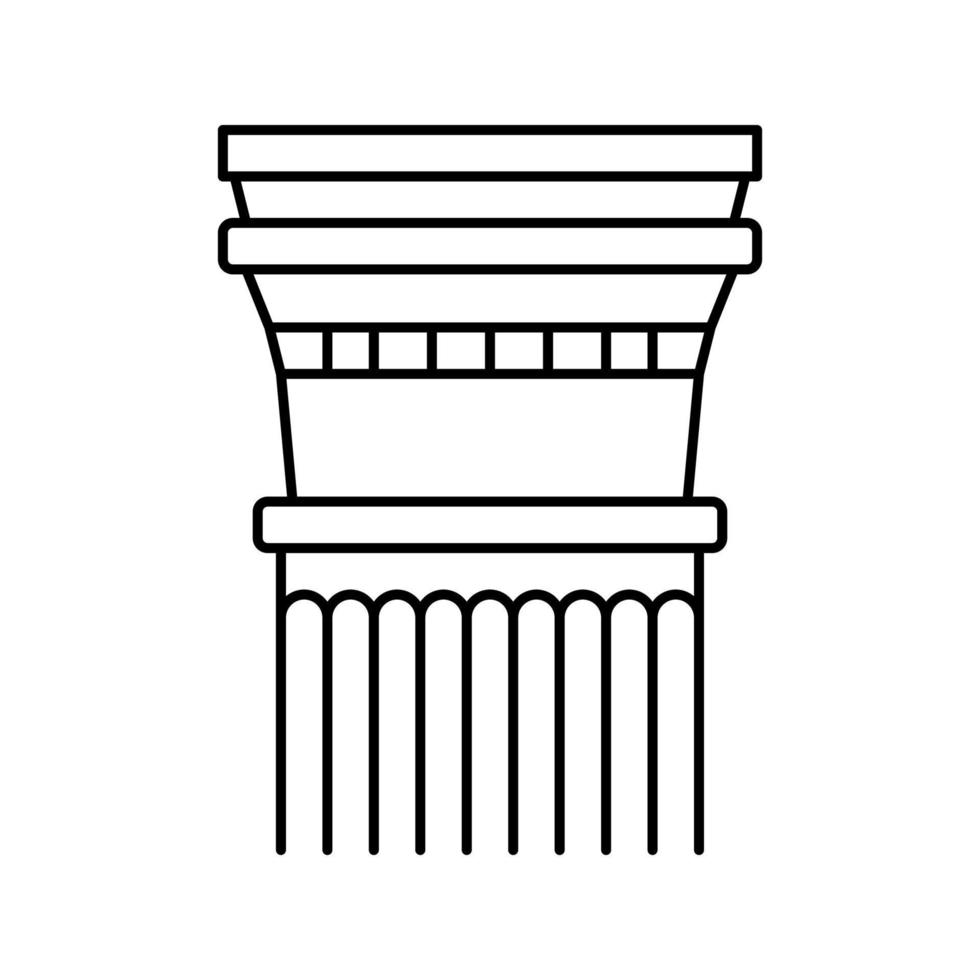 columna antigua roma línea icono vector ilustración