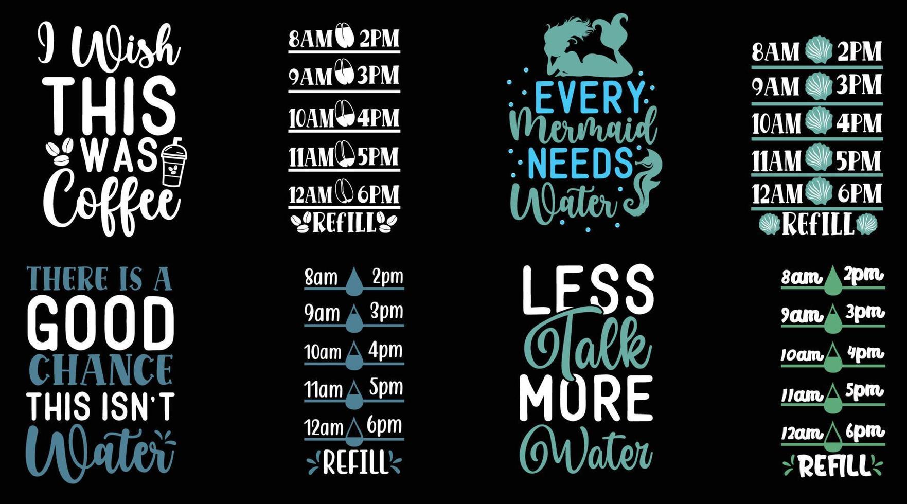 Water Tracker Svg Design Bundle vector