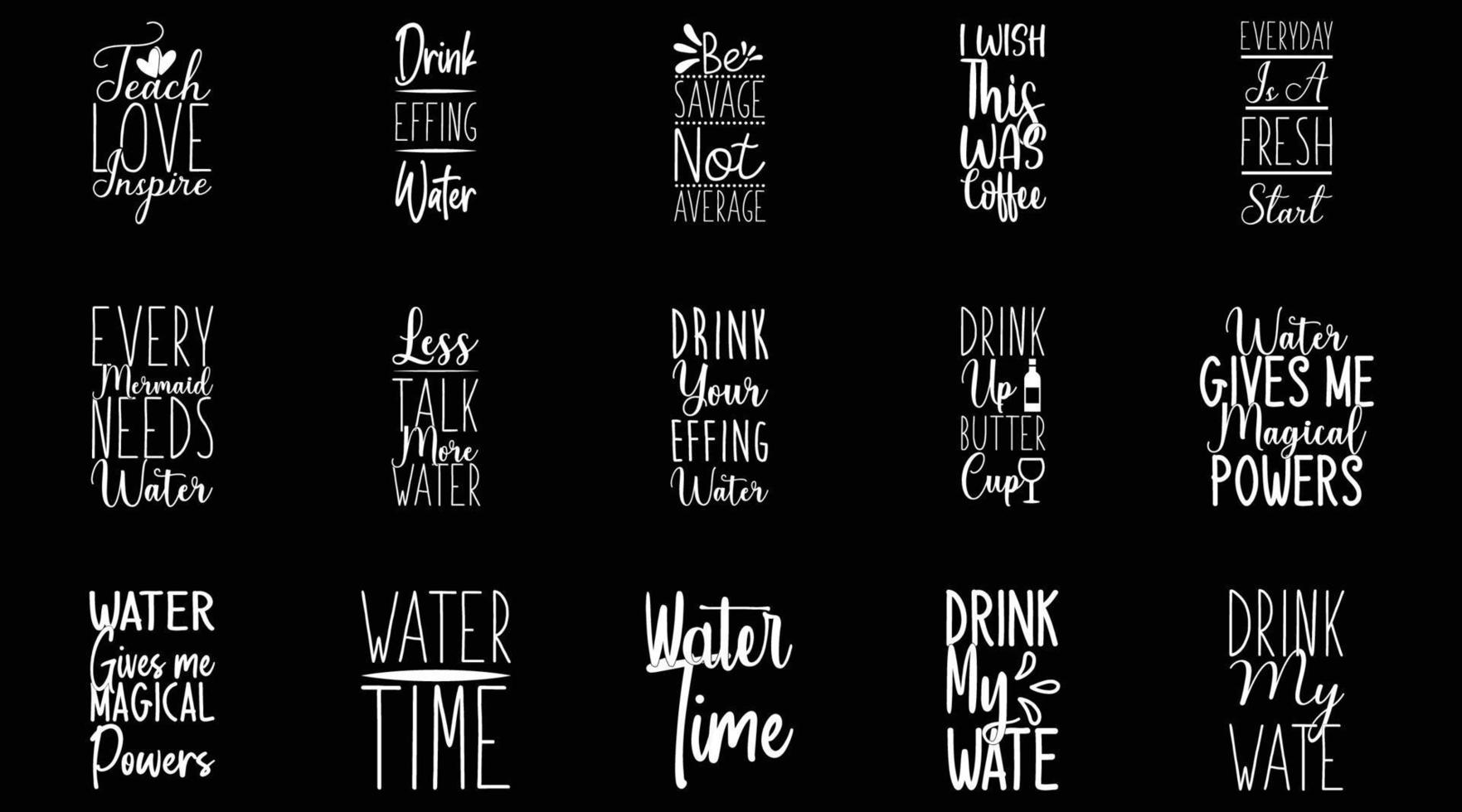 Water Tracker Svg Design Bundle vector