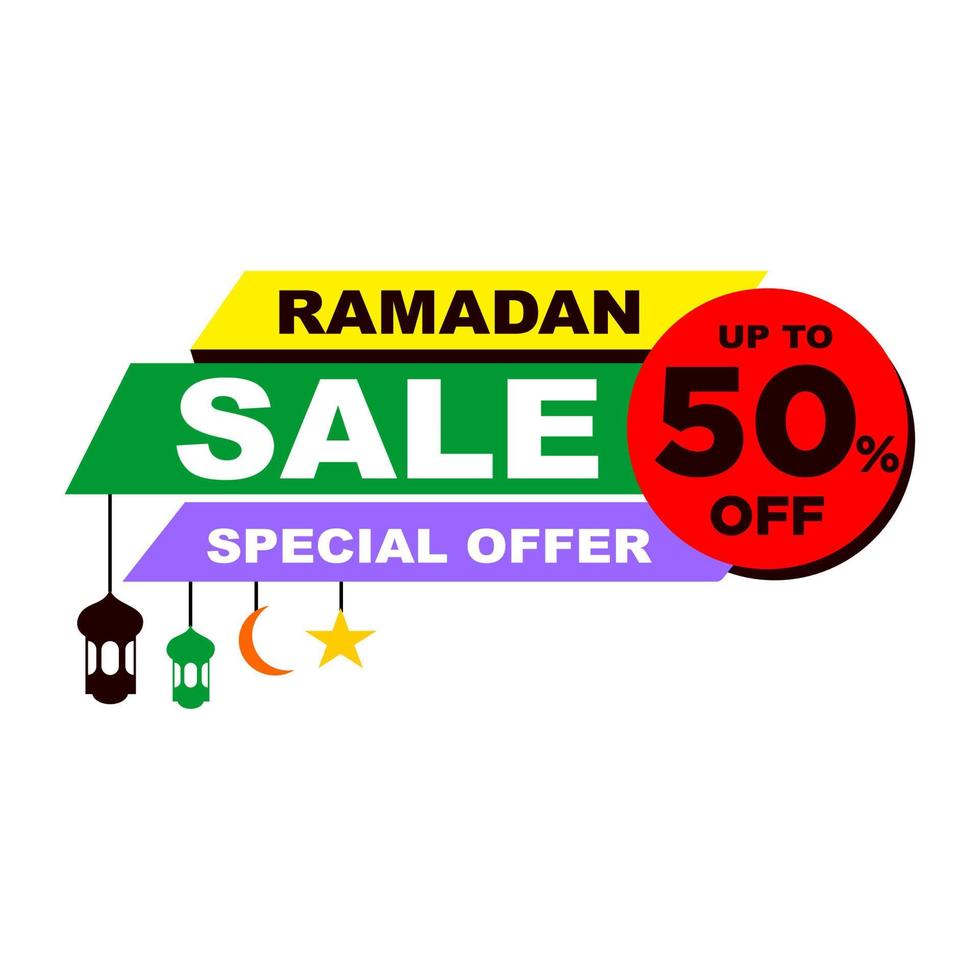 vector de ilustración de banner de oferta especial de venta de ramadán