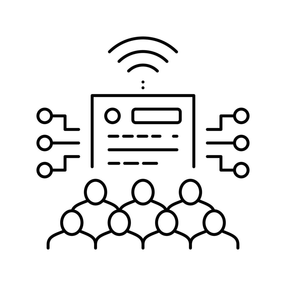 social seeding line icon vector illustration