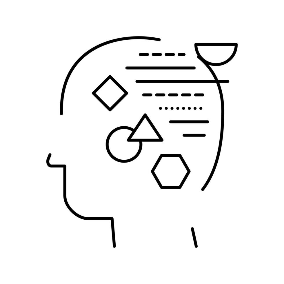 ilustración de vector de icono de línea de filosofía lógica