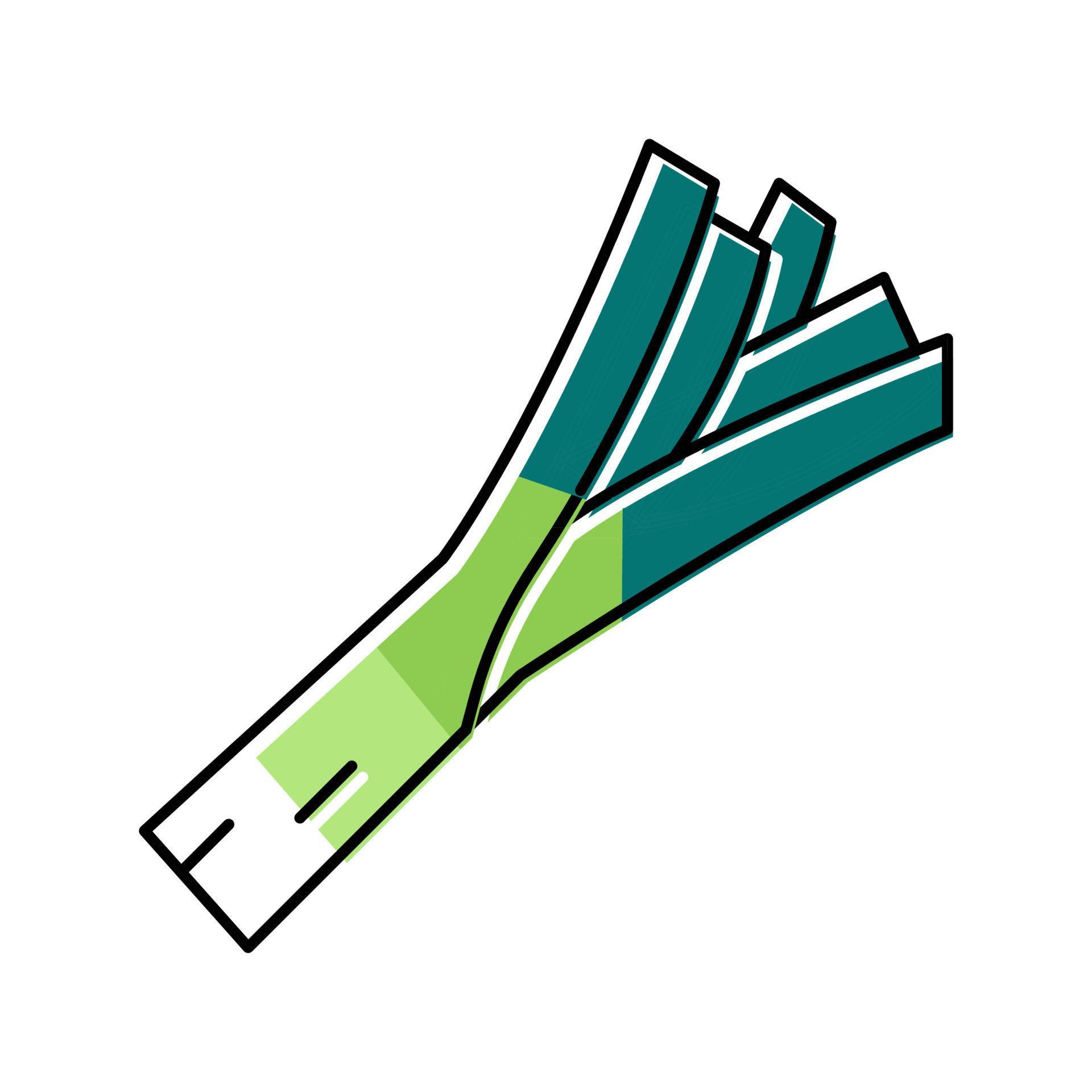 leek onion leaves color icon vector illustration 19541287 Vector Art at