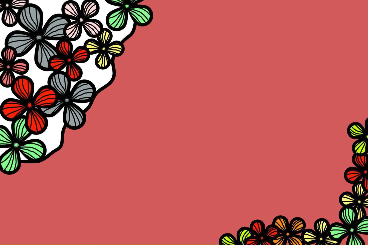 fondo de esquina de flor vector