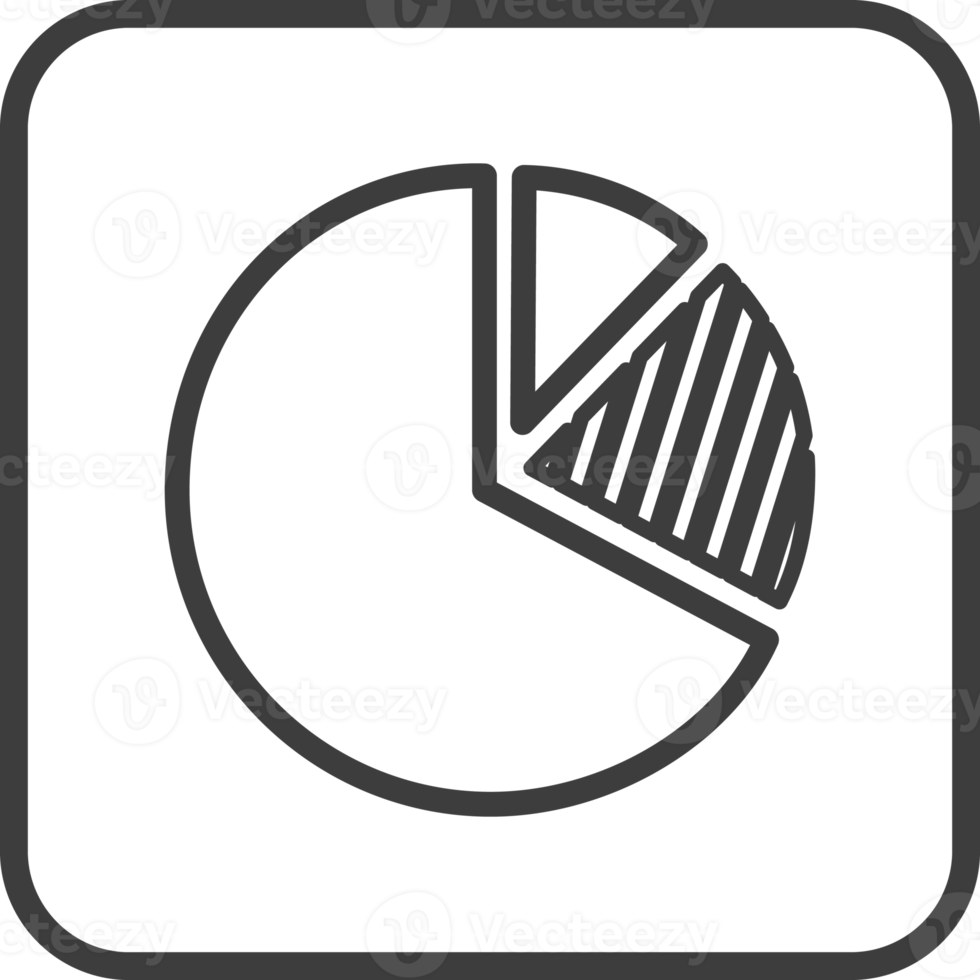 diagramma cerchio icona nel magro linea nero piazza cornici. png