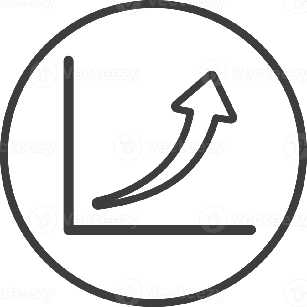 Forecast icon in thin line black circle frames. png