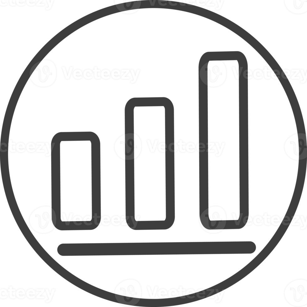 Profit Financial icon in thin line black circle frames. png