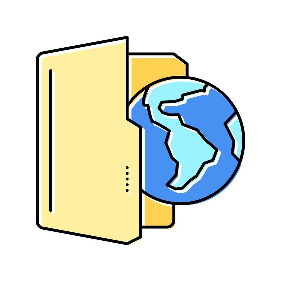 web folder color icon vector illustration