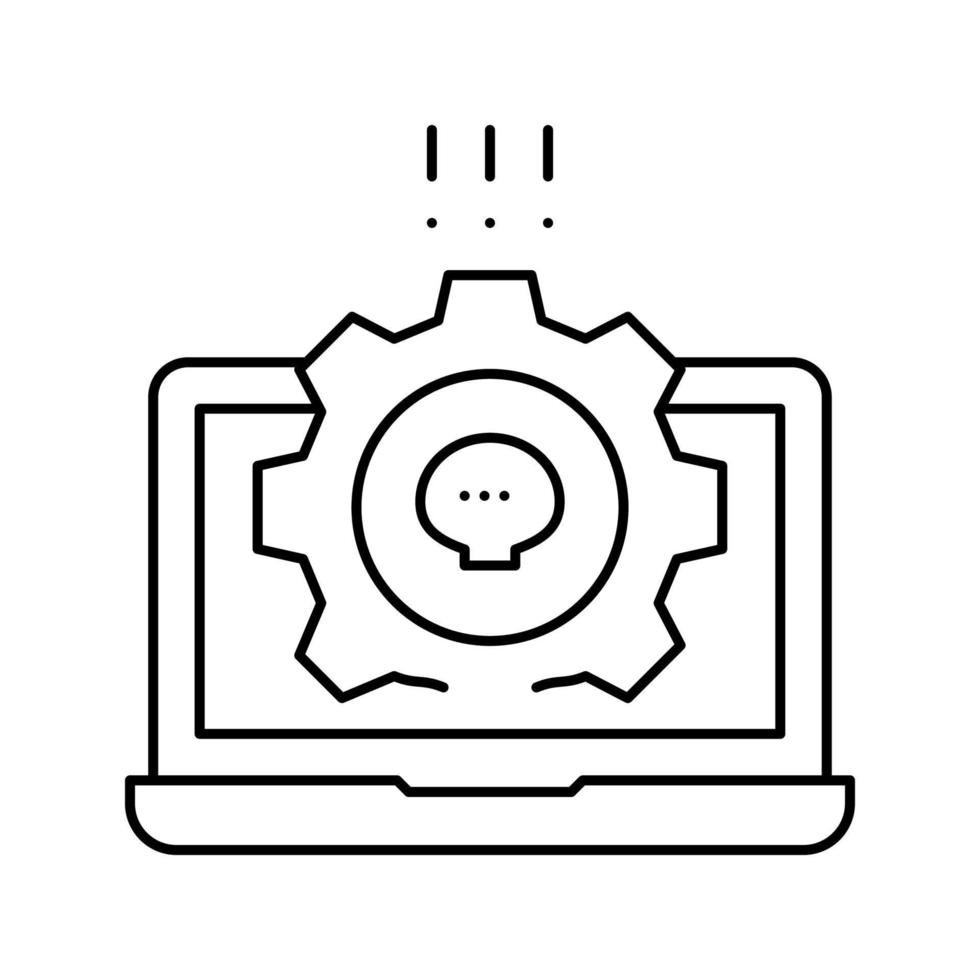 icono de línea de software antivirus ilustración vectorial vector