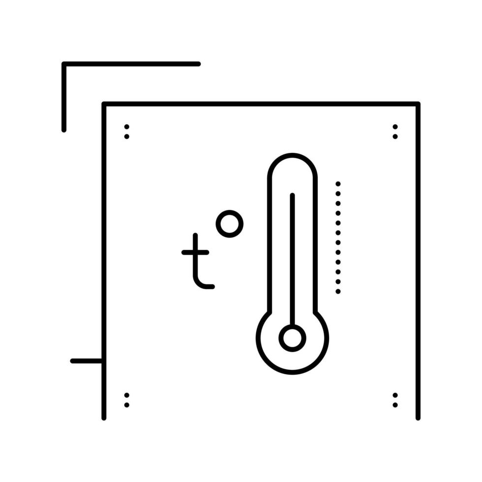 ilustración de vector de icono de línea de capa de conservación de temperatura