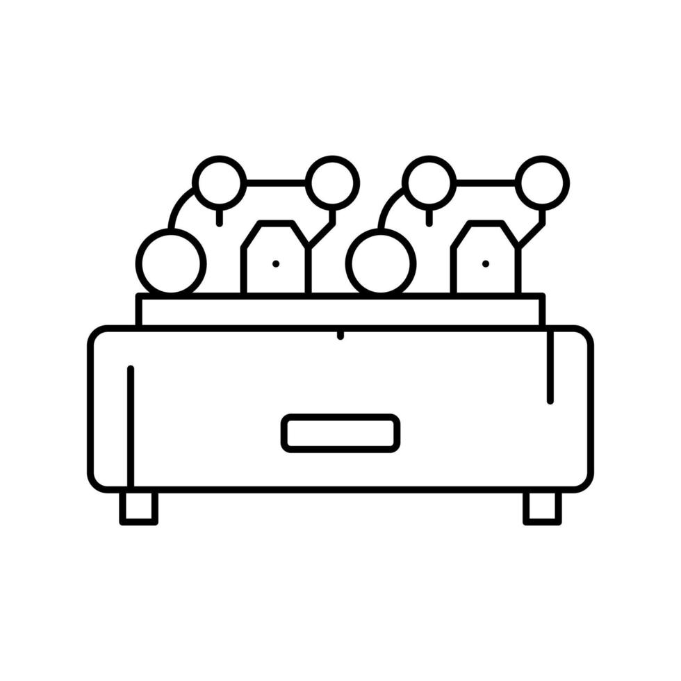 rotary air compressor line icon vector illustration