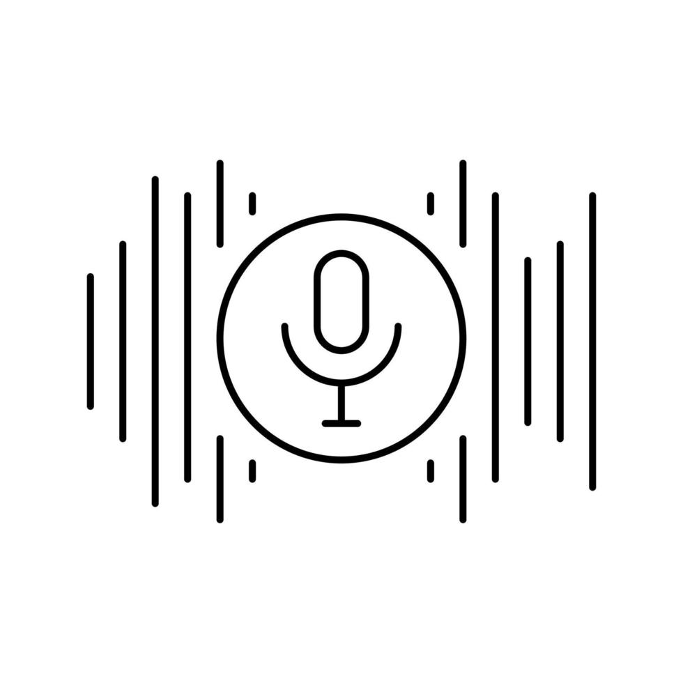 ilustración de vector de icono de línea de música de audio
