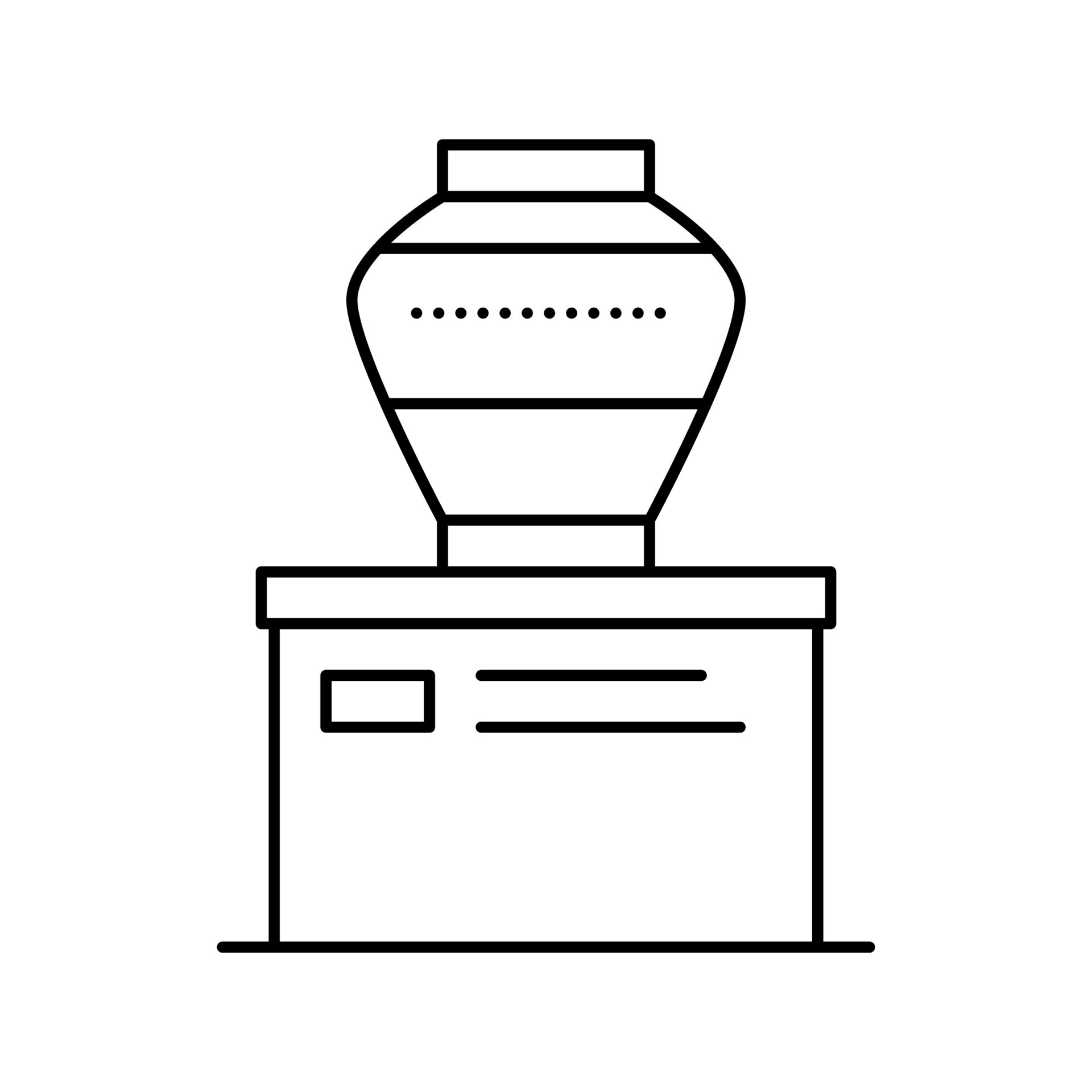 amphora vase exhibit line icon vector illustration 19541646 Vector Art