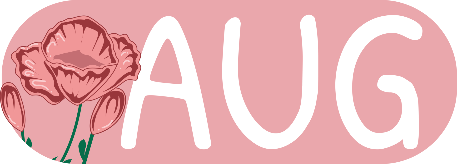 August Month Name With Birth Flower Red Poppy Illustration 19541668 PNG august-month-name-with-birth-flower-red-poppy-illustration-19541668-png