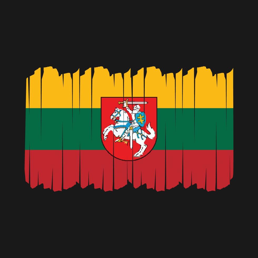 Lithuania Flag Brush Strokes vector