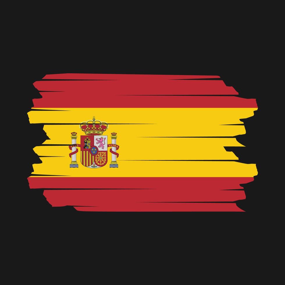 Spain Flag Brush Vector