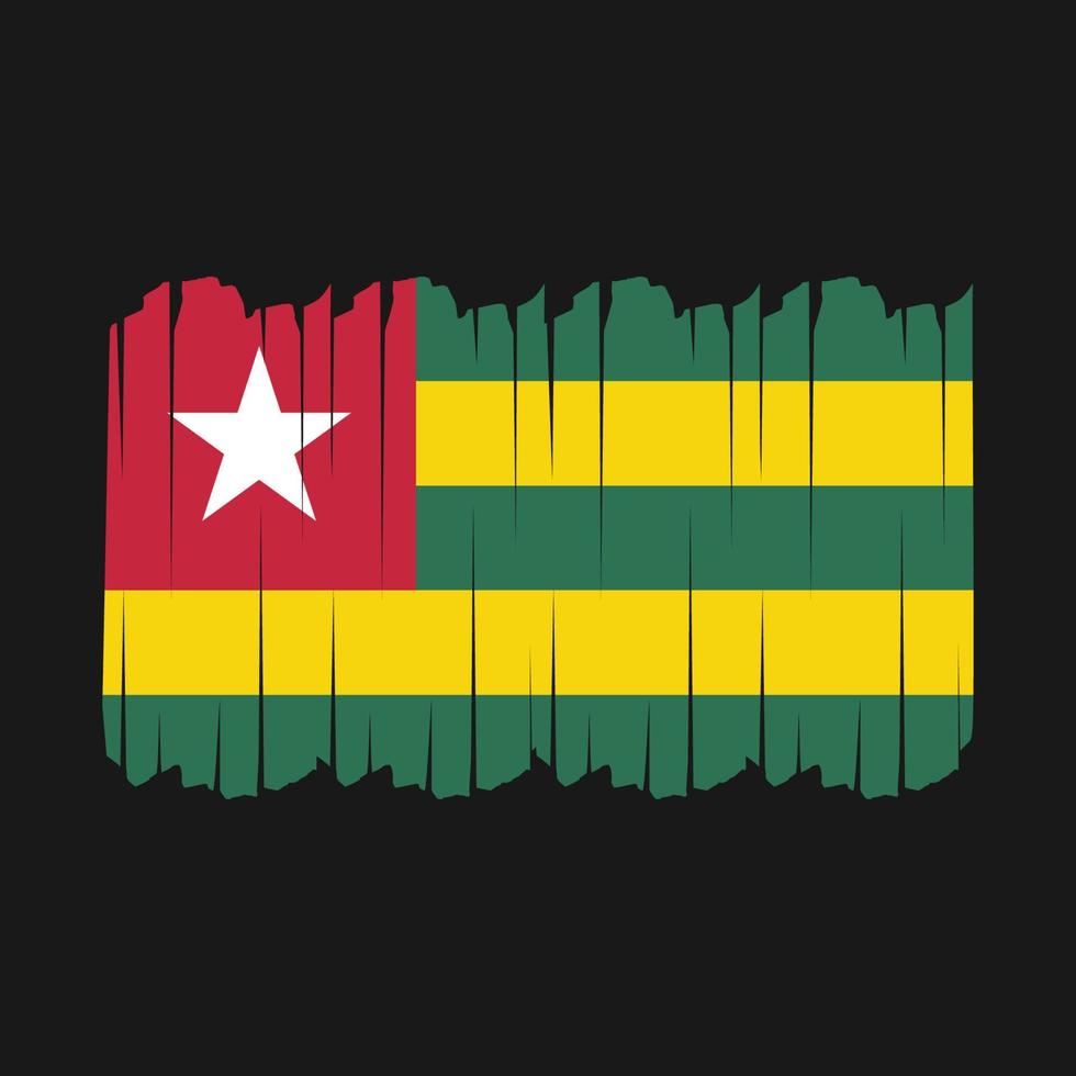 Togo Flag Brush Strokes vector