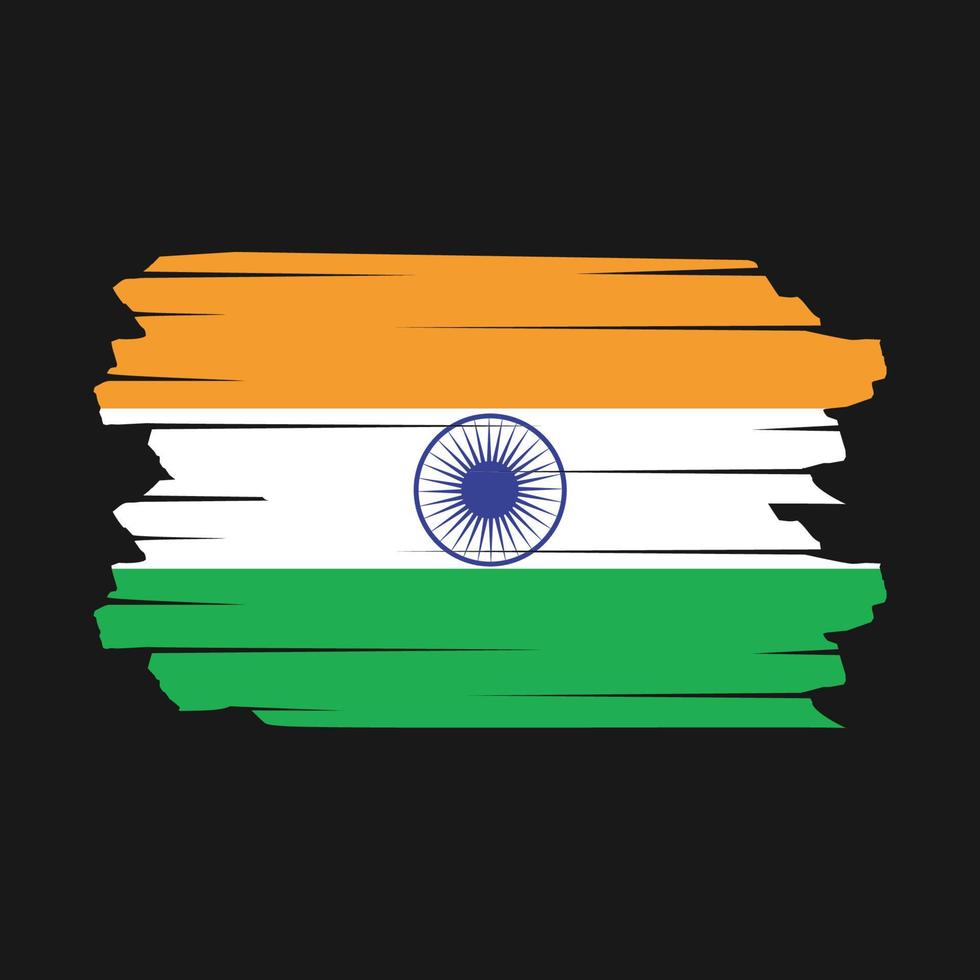vector de pincel de bandera india