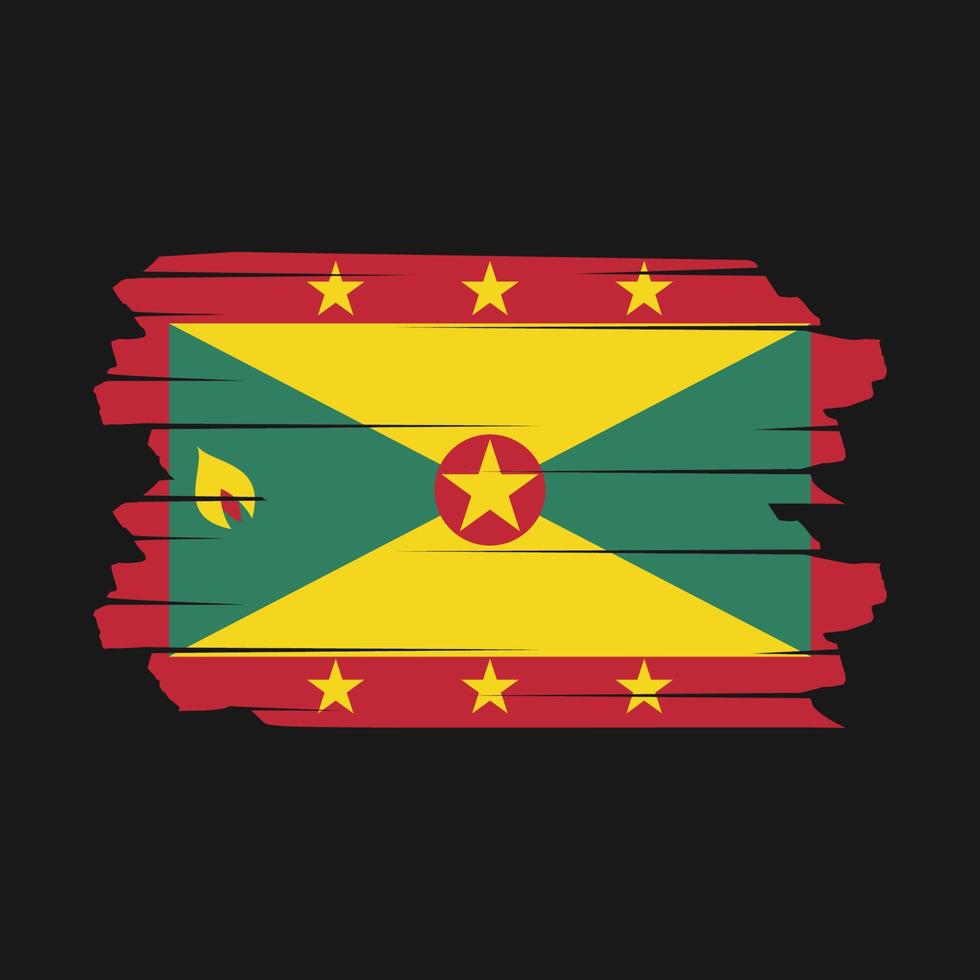 Grenada Flag Brush Vector