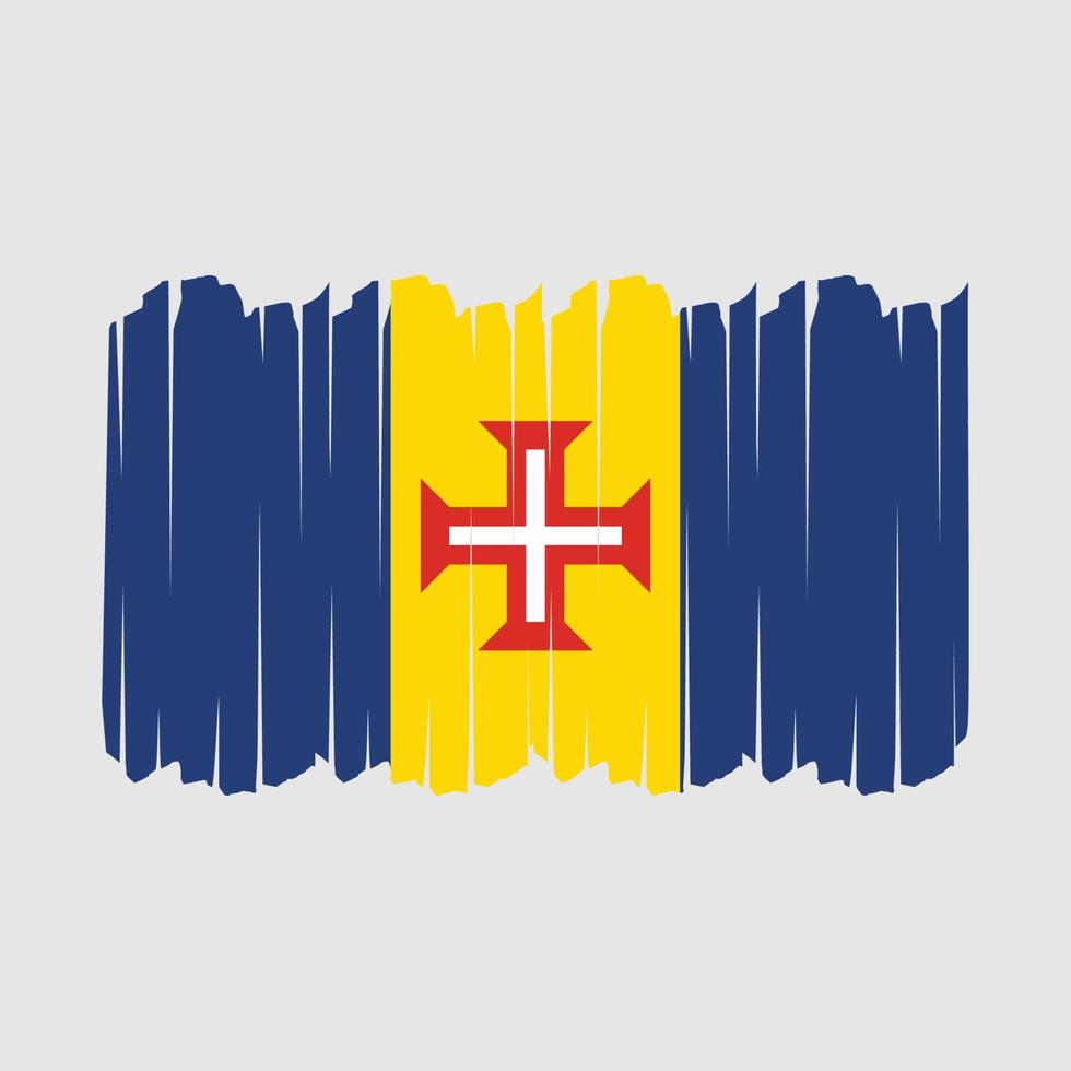 pinceladas de la bandera de madeira vector