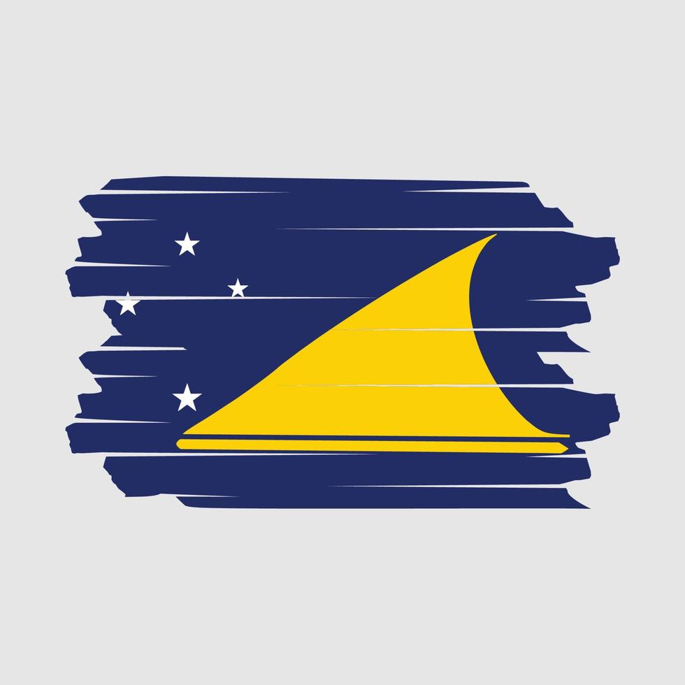 vector de pincel de bandera de tokelau