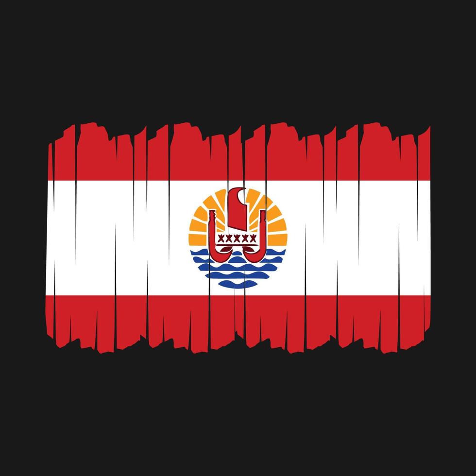 French Polynesia Flag Brush Strokes vector