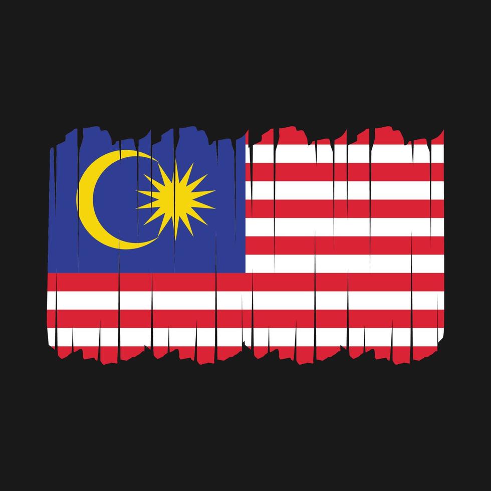 Malaysia Flag Brush Strokes vector