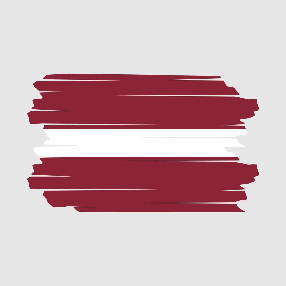 Latvia Flag Brush Vector