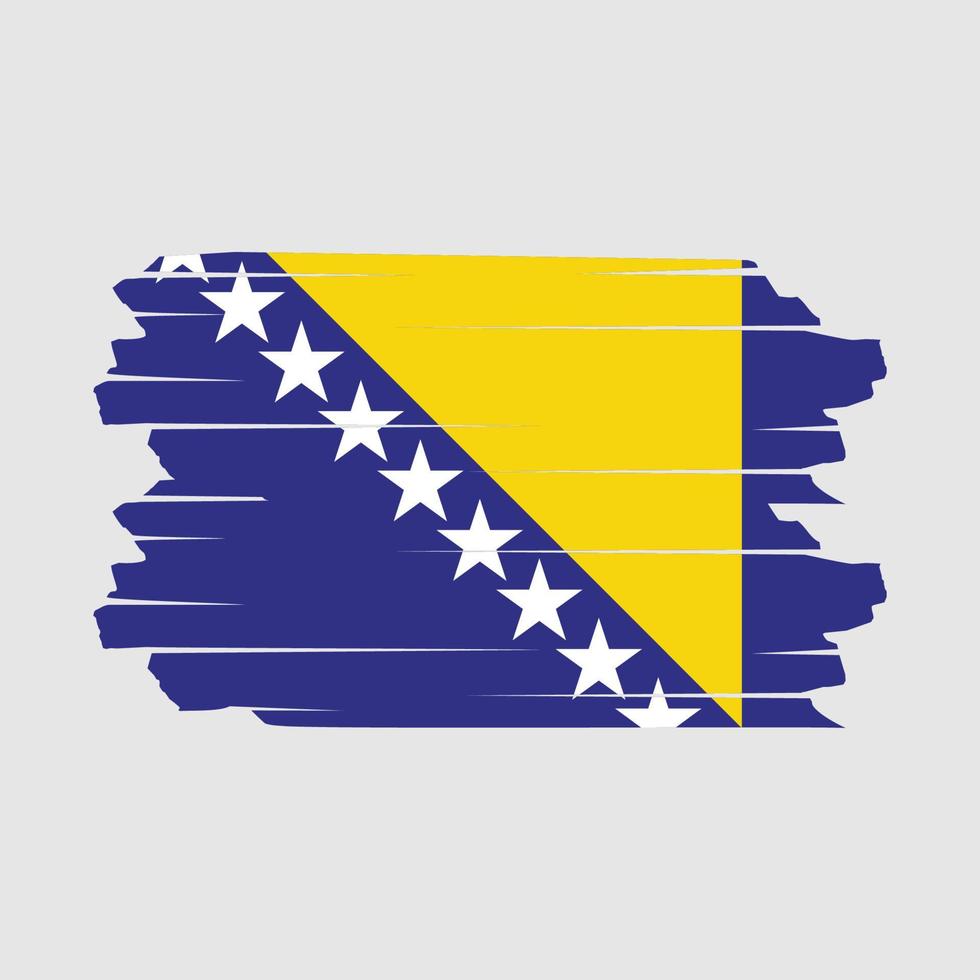 Bosnia Flag Brush Vector